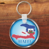 Porte-clés Bouton rond d'Haïti.ai (Recto)