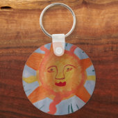 Porte-clés Bouton Soleil Fiery Bouton Clé (Recto)