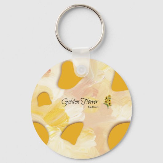 Porte-clés bouton tournesol (Recto)