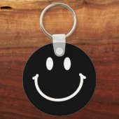 Porte-clés Bouton Visage Heureux (Recto)