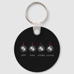 Porte-clés Boutons d'ampère de guitare