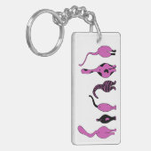 Porte-clés Boutons de chat violet (Devant gauche)