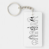 Porte-clés Boutons de chien (Devant)