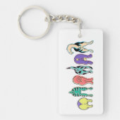 Porte-clés Boutons de chien colorés (Devant)