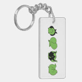 Porte-clés Boutons de hamster vert (Devant gauche)