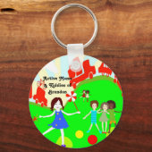 Porte-clés Boutons de logo Moms actifs (Recto)