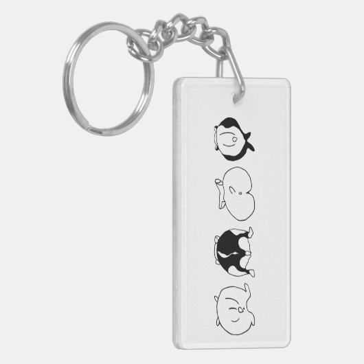 Porte-clés Boutons Hamster (Devant gauche)