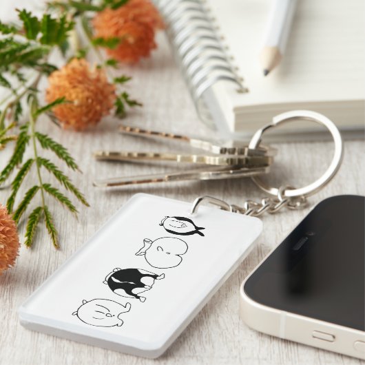 Porte-clés Boutons Hamster (Devant droit)