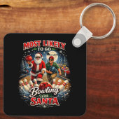 Porte-clés Bowling avec le Père Noël (Verso)