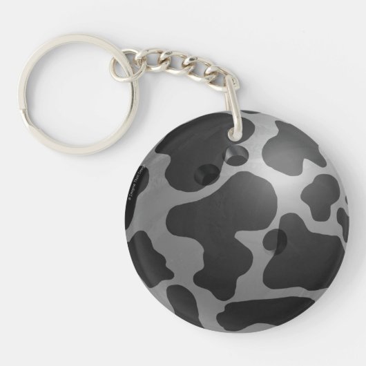 Porte-clés Bowling Ball Cow Grey (Devant)