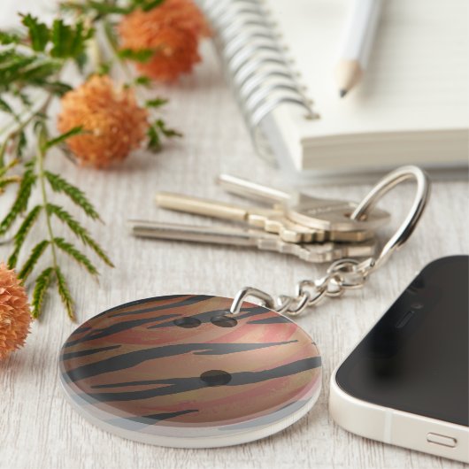 Porte-clés Bowling Ball Tiger Orange (Devant Droit)