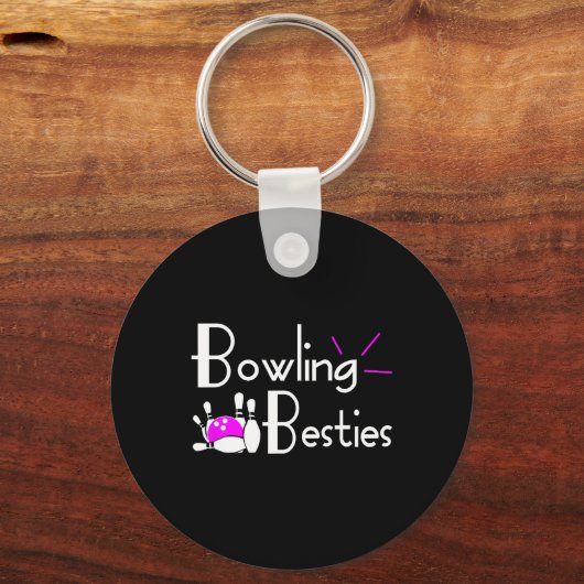 Porte-clés Bowling Besties Best Friends Womens League (Recto)
