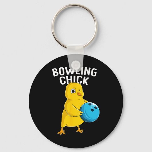 Porte-clés Bowling Chick Drôle Femmes Filles Bowling Mignonne (Recto)