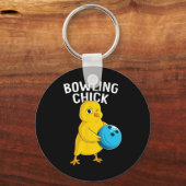 Porte-clés Bowling Chick Drôle Femmes Filles Bowling Mignonne (Recto)