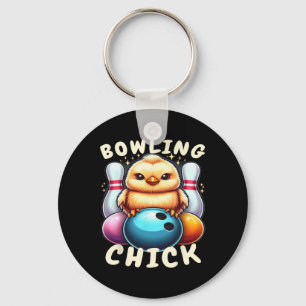 Porte-clés Bowling Chick-en Ten Pin Drôle Bowling féminin