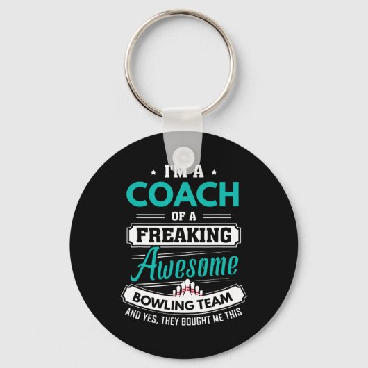 Porte-clés Bowling Coach Bowling Team Coach Cadeau (Recto)