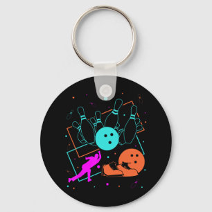 Porte-clés Bowling de l'équipe de Bowler de style rétro des a