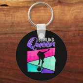 Porte-clés Bowling Drôle Dit Bowling Queen Women Bowler (Recto)