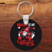 Porte-clés Bowling Est Mon Coeur Gnome De Saint Valentin (Recto)