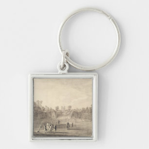 Porte-clés Bowling Green chez Claremont, 1738 (gravure)
