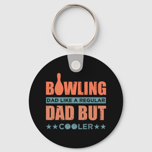 Porte-clés Bowling Papa glacière mot art sports (Recto)