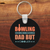 Porte-clés Bowling Papa glacière mot art sports (Recto)