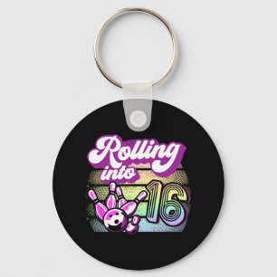 Porte-clés Bowling Party Rolling Dans 16 Bowling Anniversaire