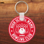 Porte-clés Bowling Player Bowl Club Sports personnalisés (Recto)