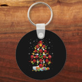 Porte-clés Bowling sapin de Noël lumières Noël cadeaux amusan (Recto)