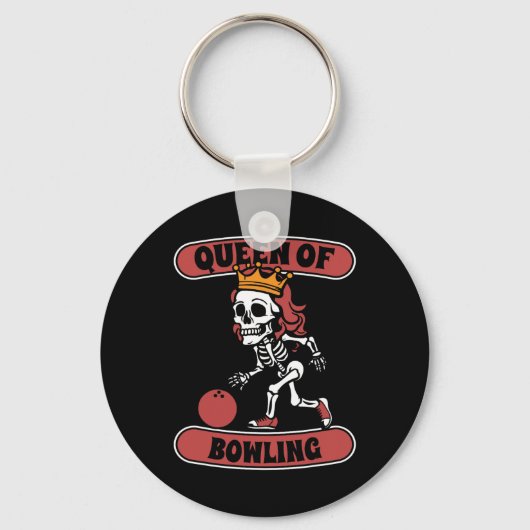 Porte-clés Bowling Skeleton Team League - Alley Bowler Queen (Recto)