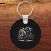 Porte-clés Boxe Chats Kitty Boxing Amateurs Design graphique (Recto)