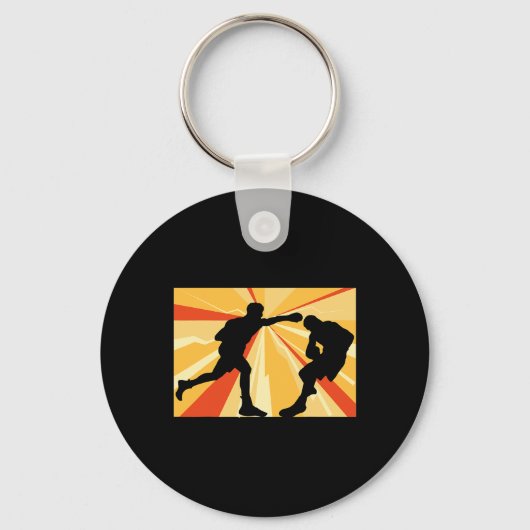 Porte-clés Boxe cool, Mma, kickboxing coup croisé (Recto)