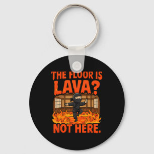 Porte-clés Boxe d'arts martiaux Ninja Lava Floor Dojo Humour