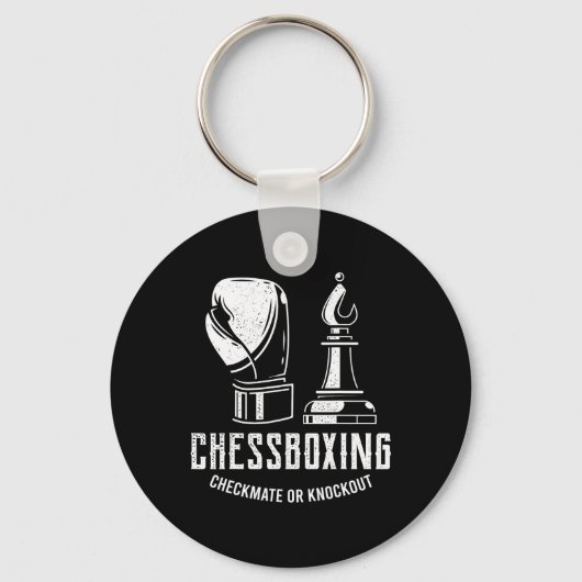 Porte-clés Boxe d'échecs I Boxer du joueur d'échecs (Recto)