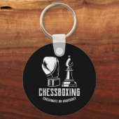 Porte-clés Boxe d'échecs I Boxer du joueur d'échecs (Recto)