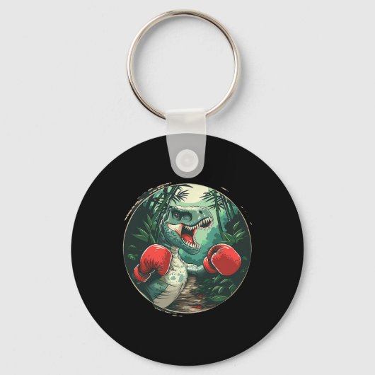 Porte-clés Boxe Dinosaure Boxer Dino Kickboxing T-rex Boxe (Recto)