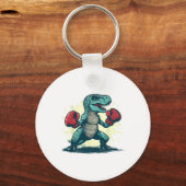 Porte-clés Boxe Dinosaure Boxer T-rex Kickboxing Dino Boxe (Recto)