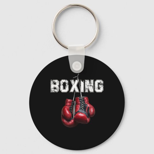 Porte-clés Boxe drôle - J'adore la boxe (Recto)