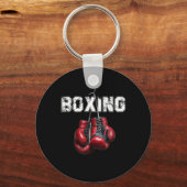 Porte-clés Boxe drôle - J'adore la boxe (Recto)