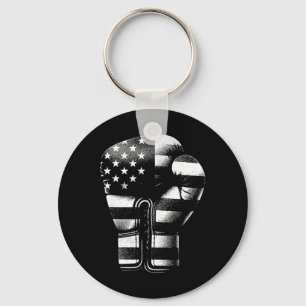 Porte-clés Boxe Glove Drapeau américain - Boîte patriotique V