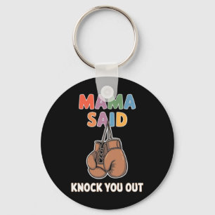 Porte-clés Boxe Kickboxing Mama A Dit Frapper U Out Combighti