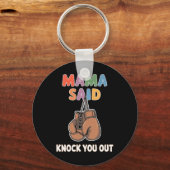 Porte-clés Boxe Kickboxing Mama A Dit Frapper U Out Combighti (Recto)