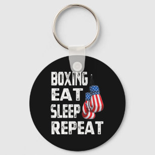 Porte-clés Boxe Manger Dormir Répéter Gym Boxeur Kickboxing M