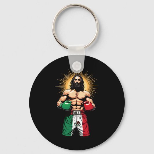 Porte-clés Boxe mexicaine - shorts de boxe Jésus Christ Mex (Recto)