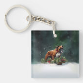 Porte-clés Boxe neige de Noël hiver (Devant)
