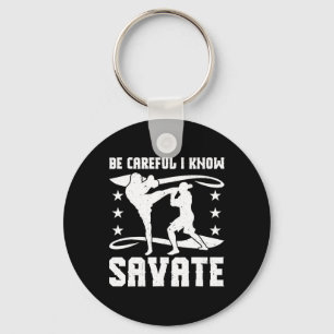 Porte-clés Boxe Savate Arts Martiaux Mixtes Kickboxing França