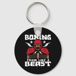 Porte-clés Boxe S'entraîner Comme une Bête - Kickboxing Kickb