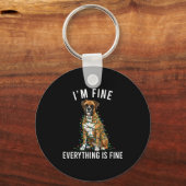 Porte-clés Boxer Dog Christmas I'm Fine Everything Is Fine (Recto)