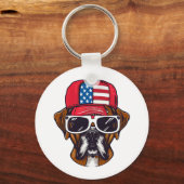 Porte-clés Boxer Dog USA (Recto)