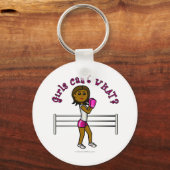 Porte-clés Boxer femelle rose foncé (Recto)